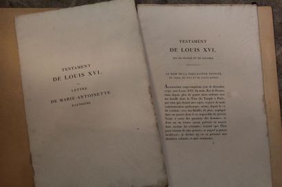 null LOUIS XVI - MARIE ANTOINETTE
Testament de Louis XVI et lettre de Marie-Antoinette...
