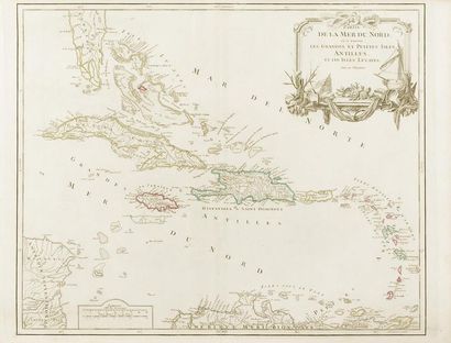 null Antilles - Saint Domingue
ROBERT de VAUGONDY (Gilles)
Réunion de cartes des...