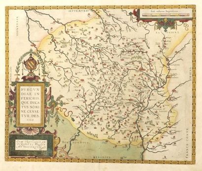 null France - Bourgogne
ORTELIUS (Abraham)
Réunion de 2 cartes en couleurs par Abraham...