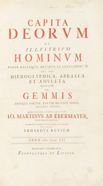 null REUSCH (Erhardus)
Capita deorum et illustrium hominum pacis bellique artibus...