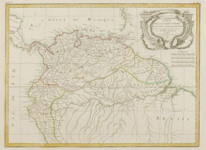 null Amérique - America  - BONNE (Rigobert) : Réunion de 4 cartes XXXIV à XXXIX (Paris,...