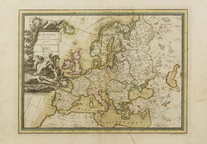 null Continents - CASSINI (Giovanni Maria) : Réunion de 4 cartes des continents :...