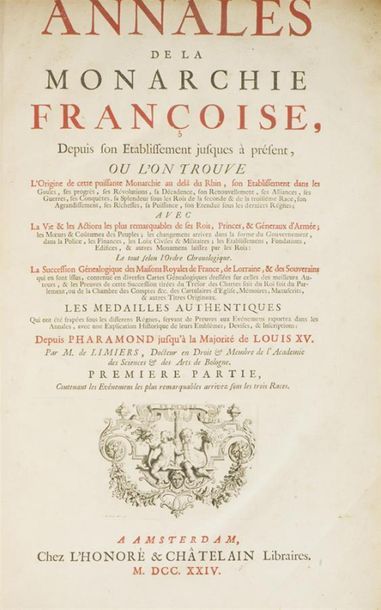 null LIMIERS (Henri-Philippe de)
Annales de la monarchie françoise : depuis son établissement...