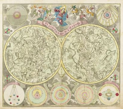 null SEUTTER (Mattheus)
Planisphaerium Coeleste. Nuremberg, ca 1730.
Feuille (60,5x53...