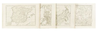 null VARIA CARTES
Réunion de 18 cartes XVIIIe en noir extraite d'un atlas (pas de...