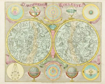null LOTTER (Tobias Conrad)
Planisphaerium Coeleste. CC 1770.
Feuille (66,5x52,7...