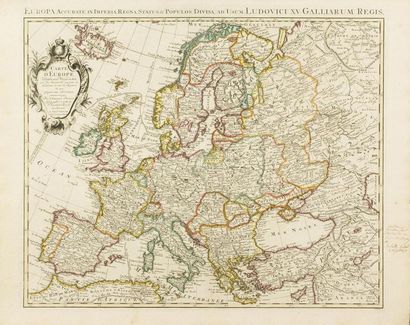 null Europe - L'ISLE (Guillaume de) : Réunion de 3 cartes d'Europe : - 1/ Theatrum...