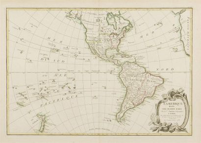 null Amérique - America - JANVIER (Jean Denis) : 4 cartes par Janvier (Paris, 1762),...