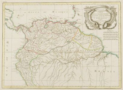 null Amérique - America - BONNE (Rigobert) : Réunion de 5 cartes XXXIV à XXXIX (Paris,...