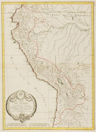 null Amérique - America - BONNE (Rigobert) : Réunion de 5 cartes XXXIV à XXXIX (Paris,...