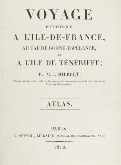 null MILBERT (Jacques-Gérard)
Voyage pittoresque a l'île-de-France, au Cap de Bonne-Espérance,...