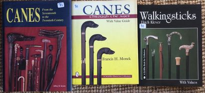 null Lot de trois livres : Francis H. Monek "Canes through the ages with value guide"...