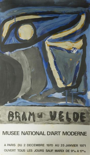 null Ensemble de 3 affiches d'exposition
-   Bram van Velde 1970 
Magnelli (« Musée...