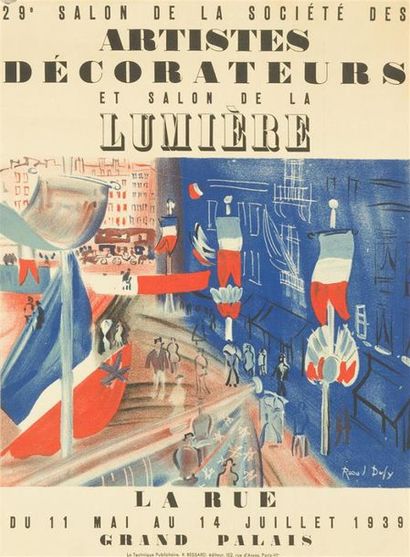 null Raoul Dufy 
Affiche ancienne « La rue ». 29 ème salon des artistes décorateurs...