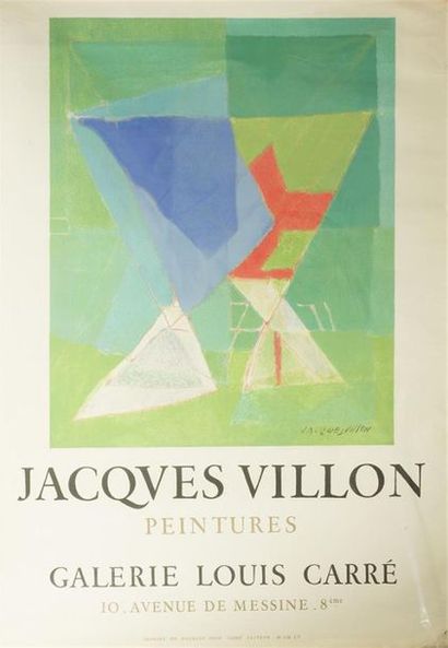 null Jacques Villon
Affiche d'exposition « Galerie Louis Carré » 1955.  Imp Mour...