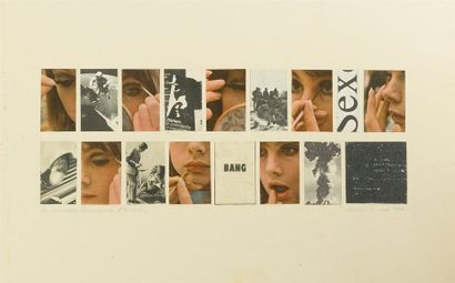 null Joan Rabascall [Espagnol] "Bang !" Collage sur carton Mai 66 - Dimensions :...