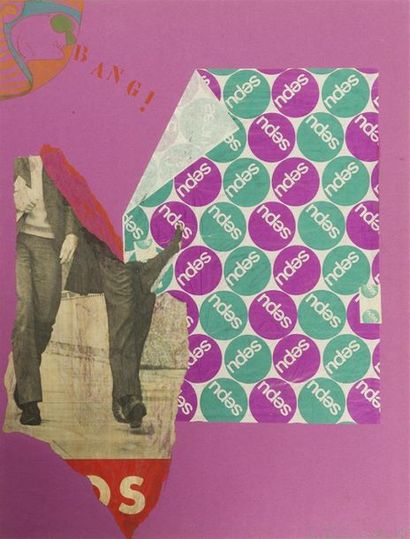 null Dorothée Selz (1946) - "Bang !" Collage, signée en bas à droite - Dimensions...