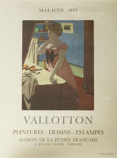 null Ensemble de 3 affiches d'exposition
Vallotton 1955 
Mary Cassat (« Centre culturelAméricain »1960...