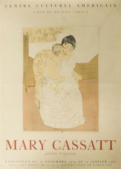 null Ensemble de 3 affiches d'exposition
Vallotton 1955 
Mary Cassat (« Centre culturelAméricain »1960...