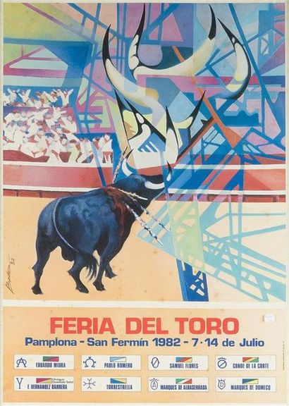 null AFFICHE PAMPLONA IRUÑA
Feria del Toro San Fermin 1982
95 x 65 cm
Dans un cadre...