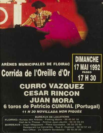null AFFICHE FLOIRAC
Corrida de l'Oreille d'or
Dimanche 17 mai 1992
Curro Vasquez,...