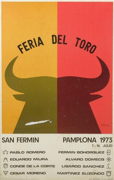 null AFFICHE PAMPLONA IRUÑA
Feria del Toro San Fermin 1973
99 x 62 cm
Dans un cadre...