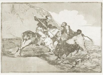 null Francisco de GOYA (1746 - 1828)
Tauromaquia planche 1 : Modo con que los antiguos...