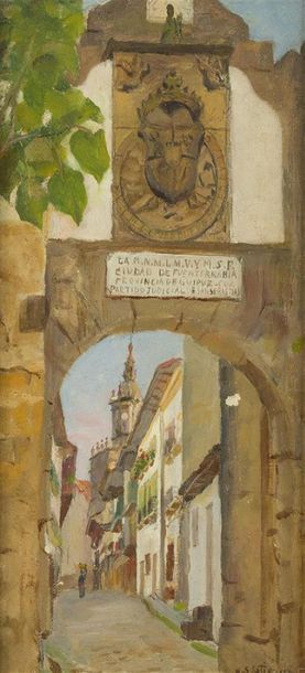 null Henri d'ESTIENNE (1872-1949)
"Fontarabie"
Huile sur toile, signée en bas à droite
32...