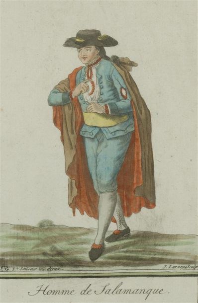 null D'APRES Jacques GRASSET
SAINT-SAUVEUR (1757-1810)
"Homme de Salamanque" - "Femme...