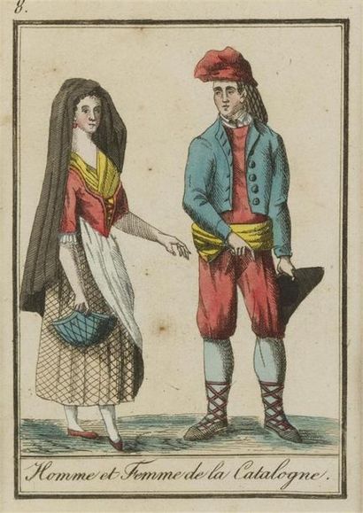 null D'APRES Jacques GRASSET
SAINT-SAUVEUR (1757-1810)
"Homme de Salamanque" - "Femme...