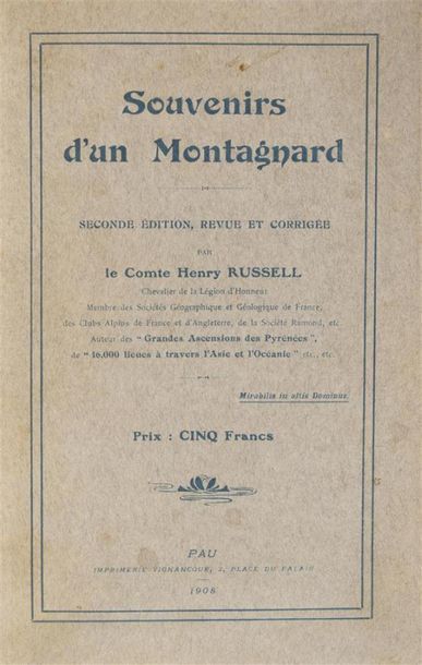null RUSSELL-KILLOUGH (Henry Patrice Marie) comte
Souvenirs d'un Montagnard. Seconde...