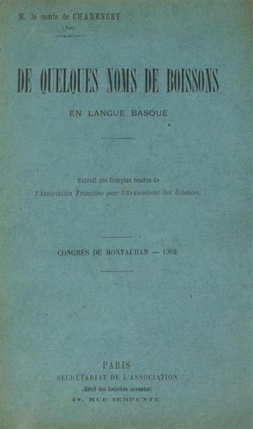null CHARENCY (Comte, de)
Basque et gaulois. Extrait de Muséon. Louvain, imp. Istas,...