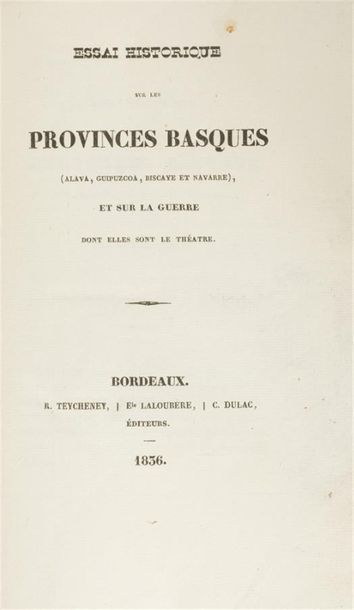 null BOIS-LE-COMTE (Charles Joseph Edmond SAIN de)
Essai Historique sur les Provinces...