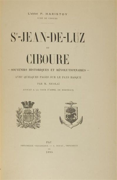 null HARISTOY (Pierre)
St Jean de Luz et Ciboure - Souvenirs historiques et révolutionnaires,...