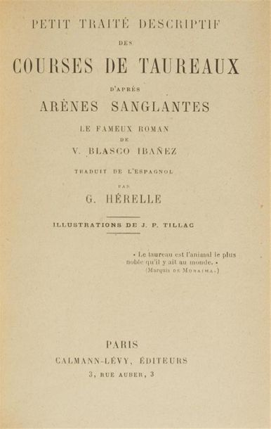 null HÉRELLE (Georges) - TILLAC (Pablo)
Petit traité descriptif des courses de taureaux...