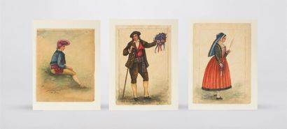 null COSTUMES BASQUES - AQUARELLES
Les Basques. 9 aquarelles originales de costumes...