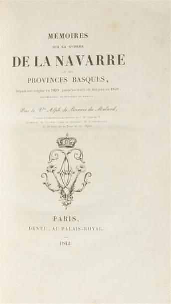 null BARRES du MOLARD (Alphonse de) vicomte
Mémoires sur la guerre de la Navarre...