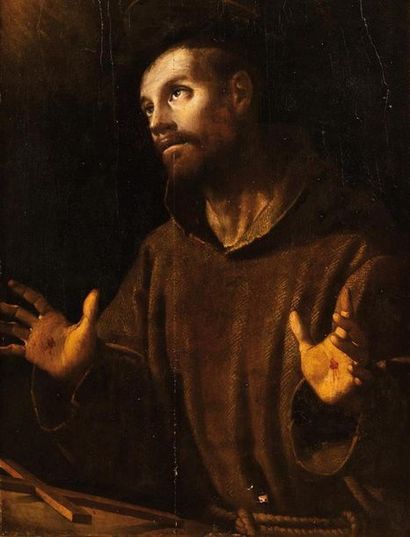 null ATTRIBUE A Jacopo CHIMENTI
dit Jacopo da EMPOLI (1555-1640)
« Saint François...