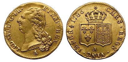 null LOUIS XVI.
Double Louis d'or à la tête nue. 1786 A. Paris. Gad.363. (Coll. JMA)....