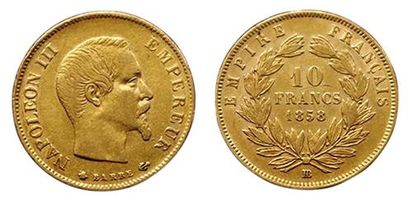 null NAPOLEON III.
10 Francs 1858 BB. Strasbourg. F.506/6. qTTB