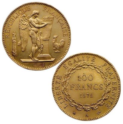 null IIIème REPUBLIQUE.
100 Francs Génie 1878 A. Paris. F.552/1. (Coll. JMA). SU...