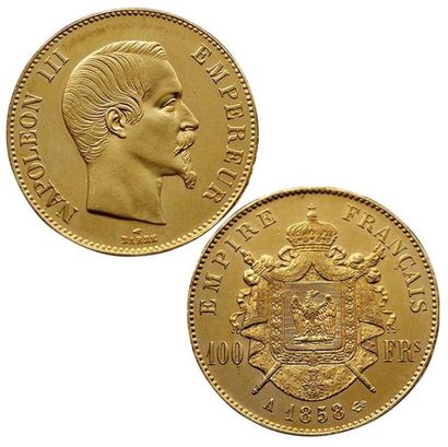 null NAPOLEON III.
100 Francs 1858 A. Paris. F.550/5. (Coll. JMA). SUP