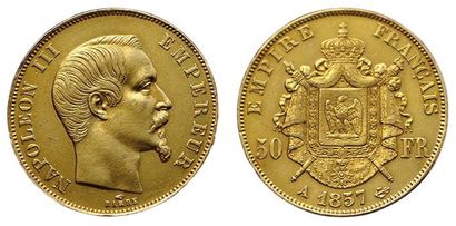 null NAPOLEON III.
50 Francs 1857 A. Paris. F.547/1. (Coll. JMA). TTB+