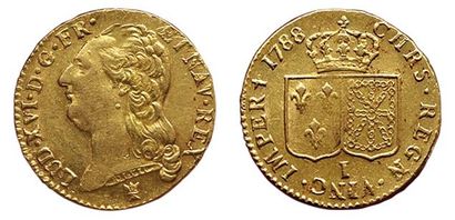 null LOUIS XVI. 
Louis d'or à la tête nue. 1788 I. Limoges. Gad.361 (R2). (Coll....