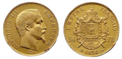 null NAPOLEON III.
50 Francs 1858 A. Paris. F.547/1. (Coll. JMA). qSUP