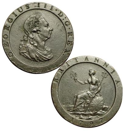 null ANGLETERRE.
Georges III. Penny. 1797. Km.618. Rare en l'état. TTB+