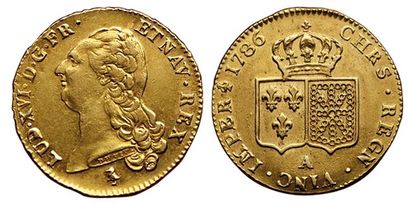 null LOUIS XVI. 1774-1793.
Double Louis d'or à la tête nue. 1785 A. Paris. Gad.363...