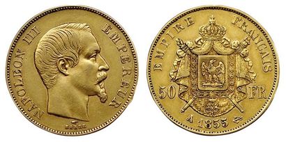 null NAPOLEON III.
50 Francs 1855 A. Paris. F.547/1. (Coll. JMA). TTB+