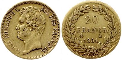 null LOUIS PHILIPPE 1er.
20 Francs 1831 A. F.524/2. (Coll. JMA). TB+