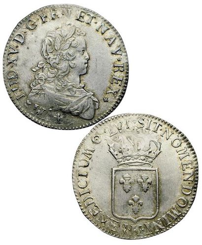 null LOUIS XV.
Ecu de France. 1721 K. Bordeaux. Rf. 24,34 grs. Gad.319 (R4). Date...